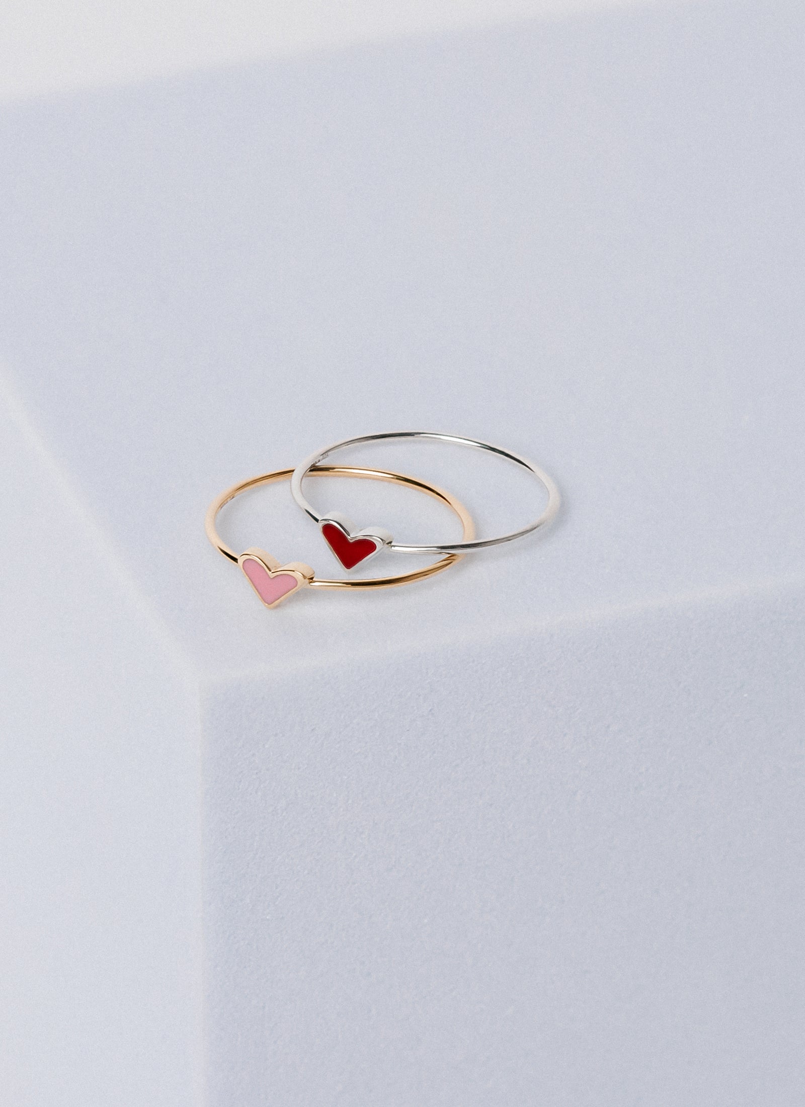 Enamel on sale heart ring