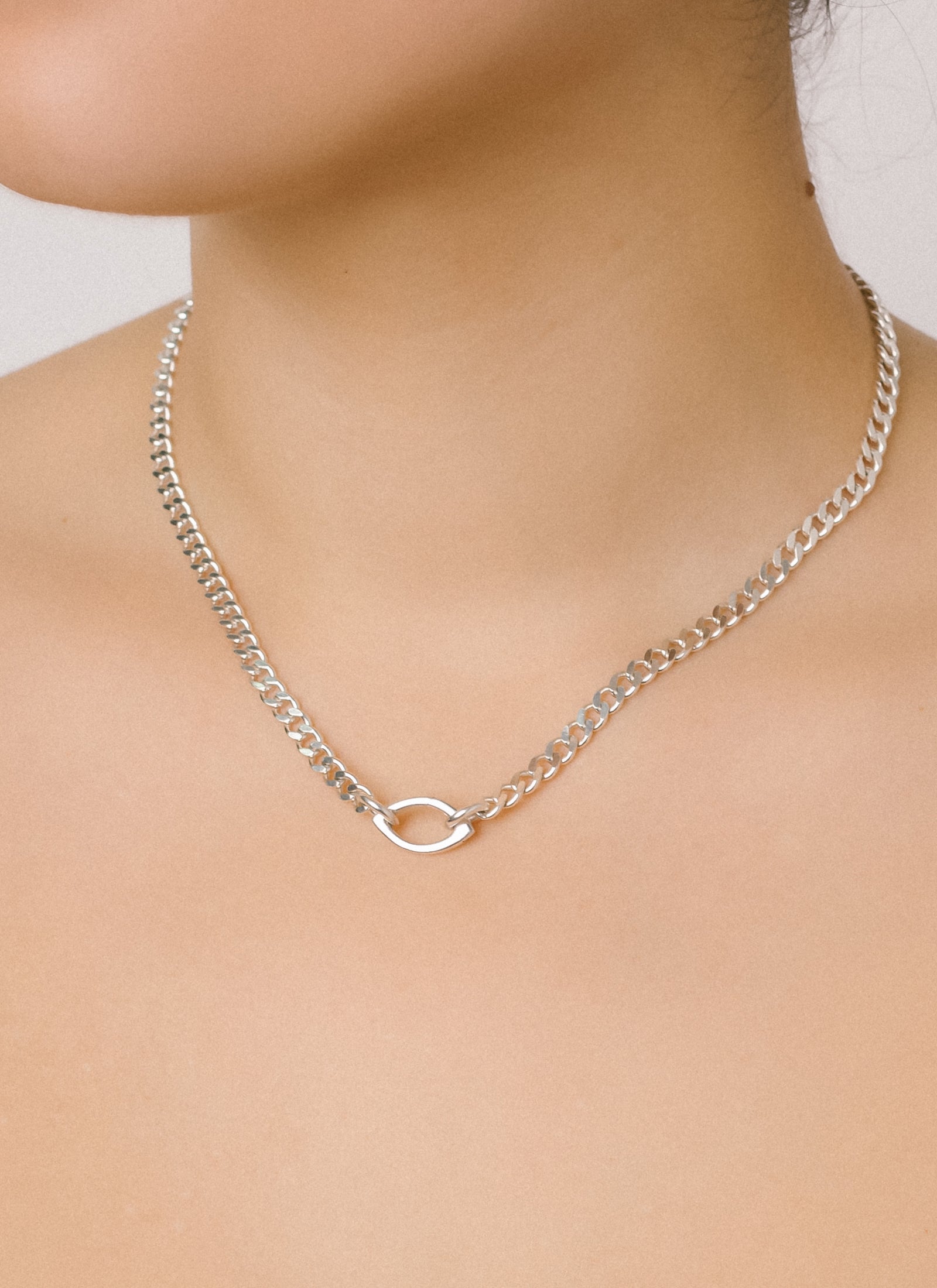 Solid Sterling Silver Pendant Curb Chain - Patented Anti Tarnish