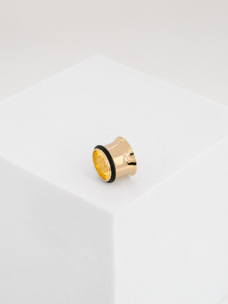 RIVA New York 14K single flare tunnels for stretched ears 