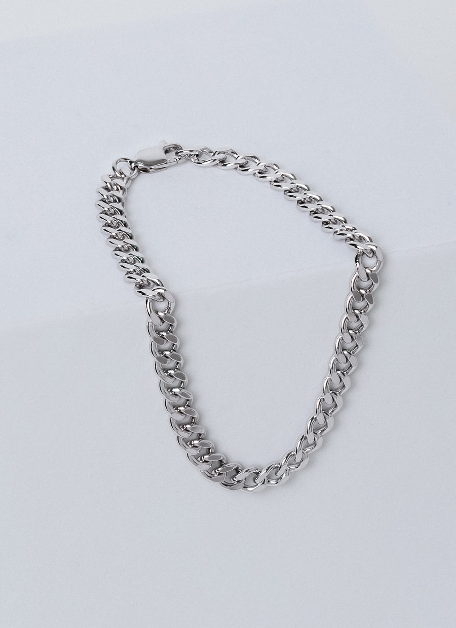 Affordable everyday curb chain bracelet in sterling silver, from RIVA New York
