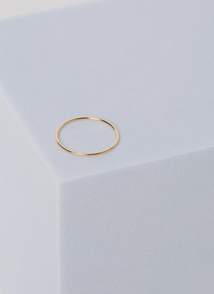 Classic stacker ring from RIVA New York, available in recycled 14K yellow gold