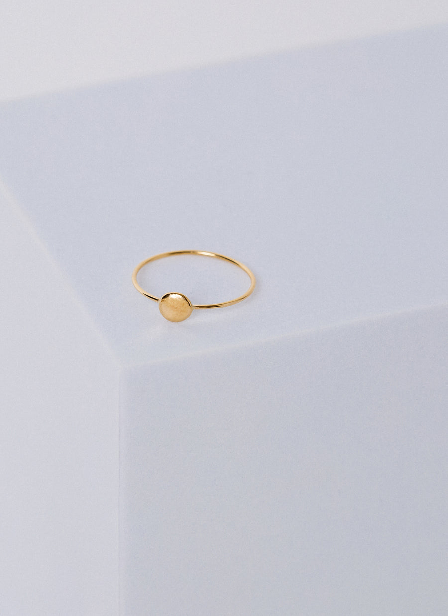 Gold grain stackable ring from RIVA New York's Fairmined Collection