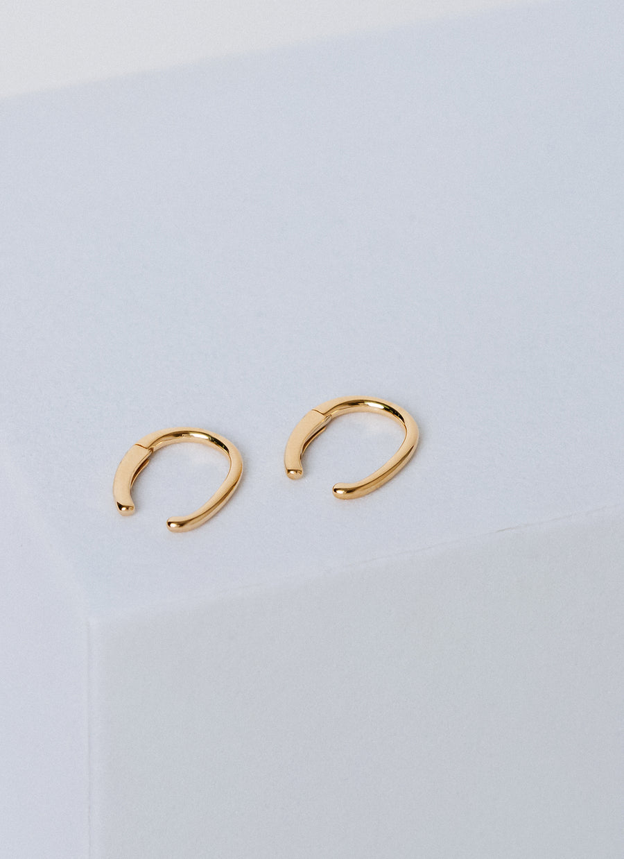 Alternate view of recycled gold hinged ear cuffs from RIVA New York