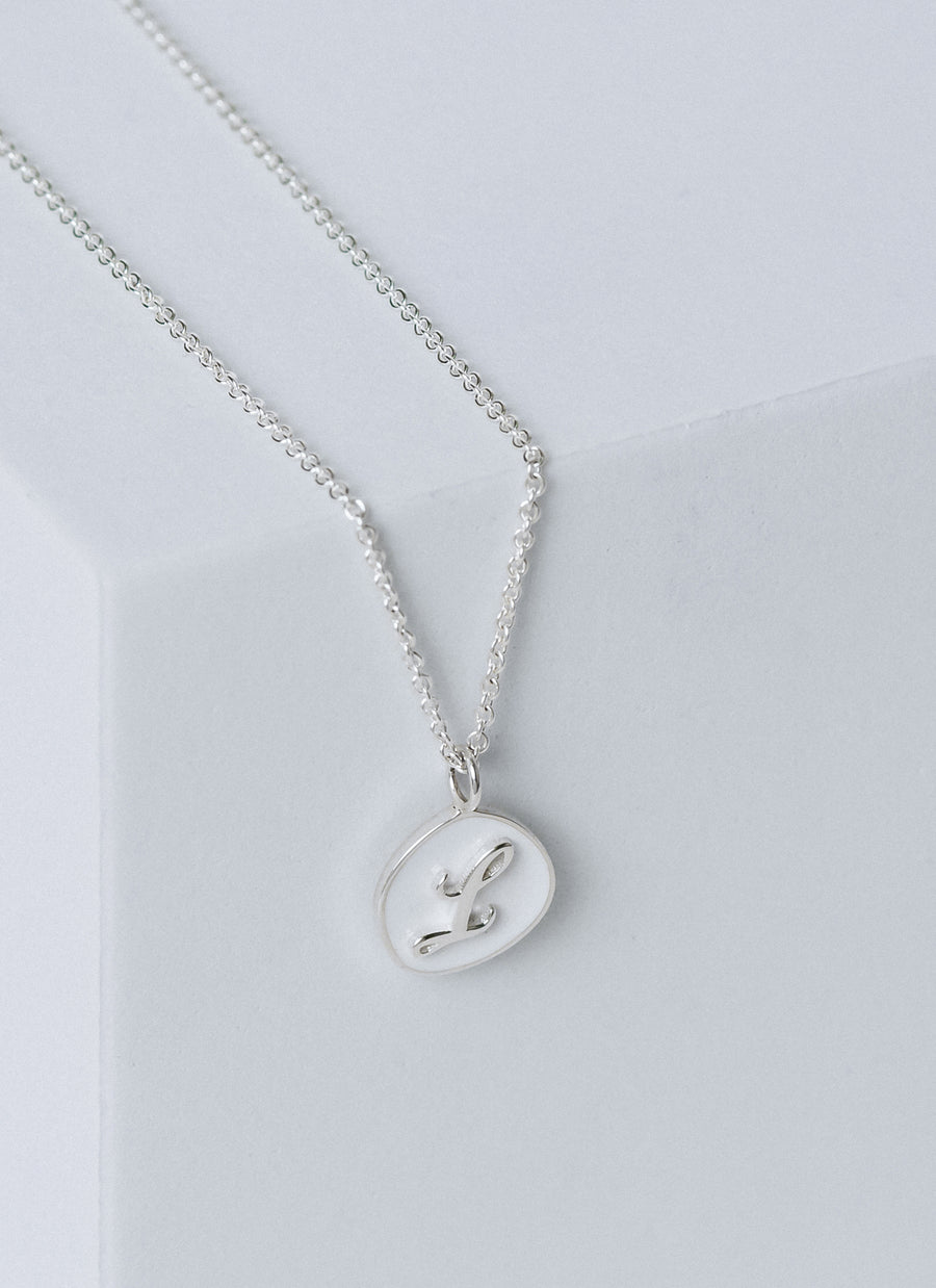 Small Initial Letter Y Pendant & Chain Necklace in Solid 14K Rose, White, & Yellow Gold, Women's, Grey Type