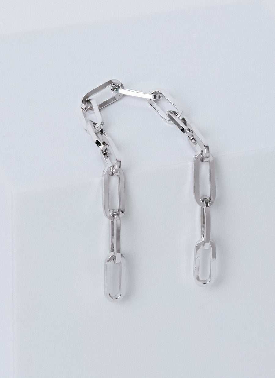 Wall Street paper clip chain bracelet in recycled sterling silver, from RIVA New York